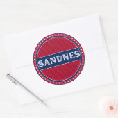 Sticker Rond Sandnes City Pride Emblem – Norwegian Identity (Enveloppe)