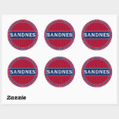 Sticker Rond Sandnes City Pride Emblem – Norwegian Identity (Feuille)