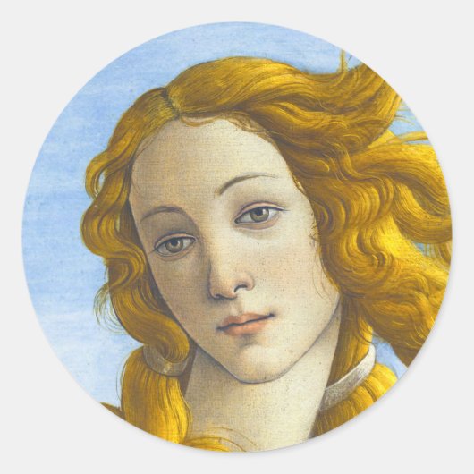 Sticker Rond Sandro Botticelli - Détail de la naissance de Vénu (Devant)