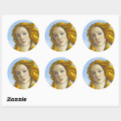 Sticker Rond Sandro Botticelli - Détail de la naissance de Vénu (Feuille)