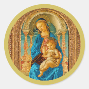Sticker Rond Sandro Botticelli Madonna and Child c 1470