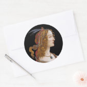 Sticker Rond Sandro Botticelli - Portrait de Simonetta Vespucci (Enveloppe)
