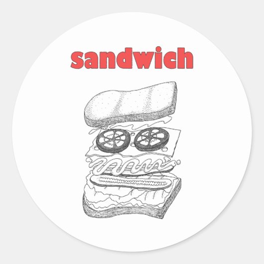 Sticker Rond Sandwich (Devant)