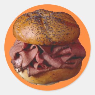 Sticker Rond Sandwich à boeuf de rôti