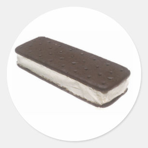 Sticker Rond Sandwich à la crème glacée
