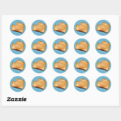 Sticker Rond Sandwich au fromage grillé (Feuille)