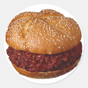 Sticker Rond Sandwich au porc pulsé