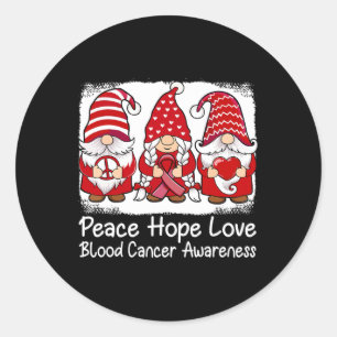 Sticker Rond Sang Cancer Génome avec ruban rouge