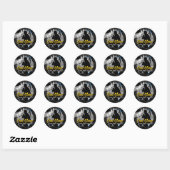 STICKER ROND SANG, SUEUR & LARMES (Feuille)