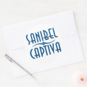 Sticker Rond Sanibel Captiva Îles Floride (Enveloppe)