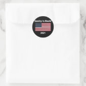 Sticker Rond Sanité est de retour (Sac)