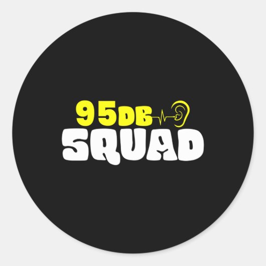 Sticker Rond Sans Audience - Sourd - Incapable D'Entendre - Sou (Devant)