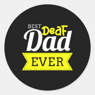 Sticker Rond Sans Audience - Sourd - Incapable D'Entendre - Sou