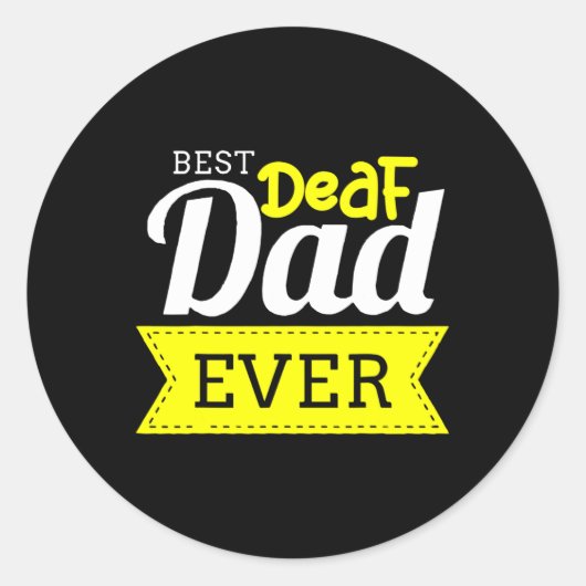 Sticker Rond Sans Audience - Sourd - Incapable D'Entendre - Sou (Devant)