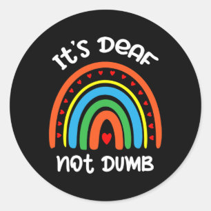 Sticker Rond Sans Audience - Sourd - Incapable D'Entendre - Sou