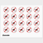 Sticker Rond sans chaussures (Feuille)
