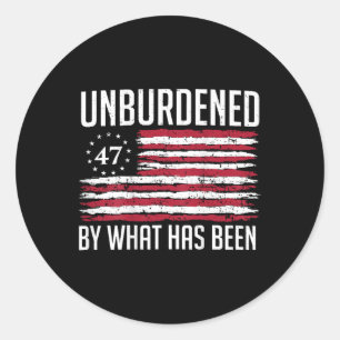 Sticker Rond Sans Compter De Ce Qui A Été Trump 47 Retro Us Dra