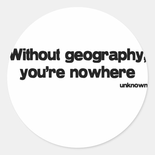 Sticker Rond Sans cote Géographie (Devant)