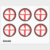 Sticker Rond Sans Crosshairs (Feuille)
