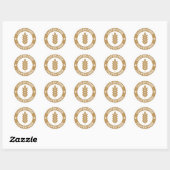 Sticker Rond Sans gluten (Feuille)