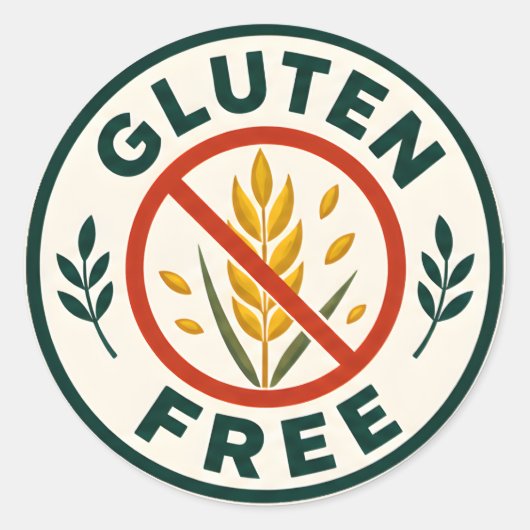 Sticker Rond Sans gluten (Devant)