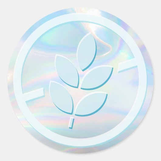 Sticker Rond Sans Gluten Holographique (Devant)