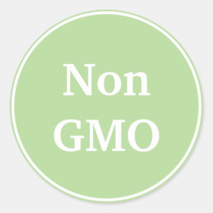 Sticker Rond Sans OGM. Vert.
