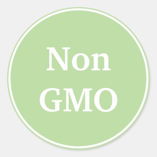 Sticker Rond Sans OGM. Vert. (Devant)
