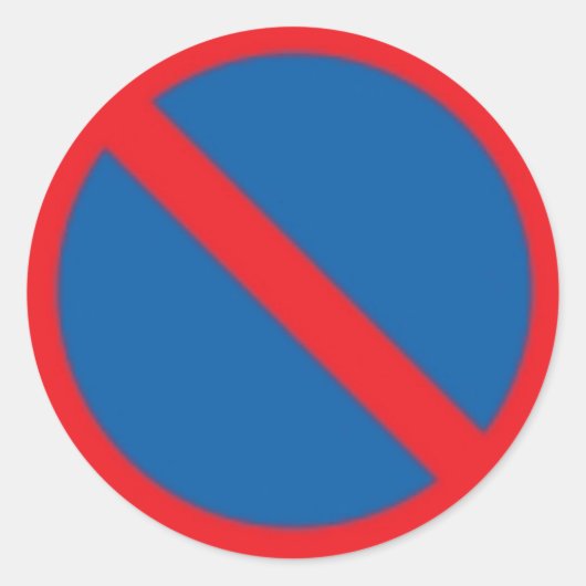 Sticker rond sans panneau de circulation de statio (Devant)