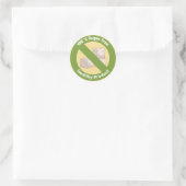Sticker Rond Sans sucre, produit sain (Sac)