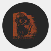 Sticker Rond Santa Cat  (Devant)