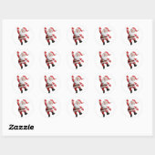 Sticker Rond Santa Claus (Feuille)