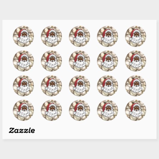 Sticker Rond santa claus (Feuille)