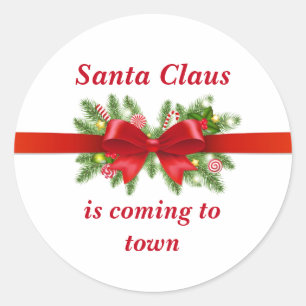 Sticker Rond Santa Claus
