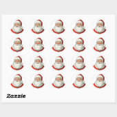 Sticker Rond Santa Claus (Feuille)