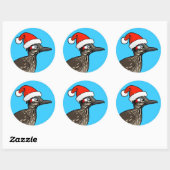 Sticker Rond Santa Claus (Feuille)