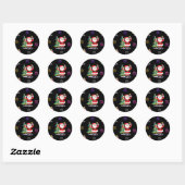 Sticker Rond Santa Claus (Feuille)