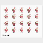 Sticker Rond Santa Claus (Feuille)
