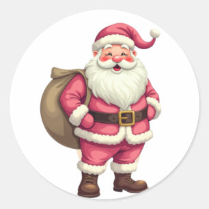 Sticker Rond Santa Claus