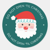 Sticker Rond Santa Claus - Ajouter votre propre texte Noël (Devant)