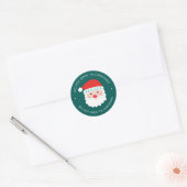 Sticker Rond Santa Claus - Ajouter votre propre texte Noël (Enveloppe)