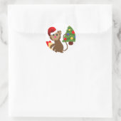 Sticker Rond santa claus monkey emoji (Sac)