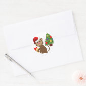 Sticker Rond santa claus monkey emoji (Enveloppe)