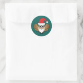 Sticker Rond Santa Claus Owl (Sac)