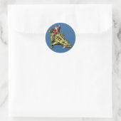 Sticker Rond Santa Claus Sur Talarurus (Sac)