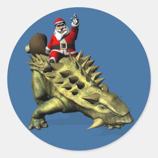 Sticker Rond Santa Claus Sur Talarurus (Devant)