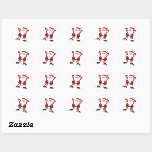 Sticker Rond Santa Clause (Feuille)