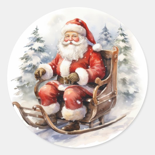 Sticker Rond Santa Clause (Devant)