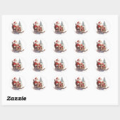Sticker Rond Santa Clause (Feuille)