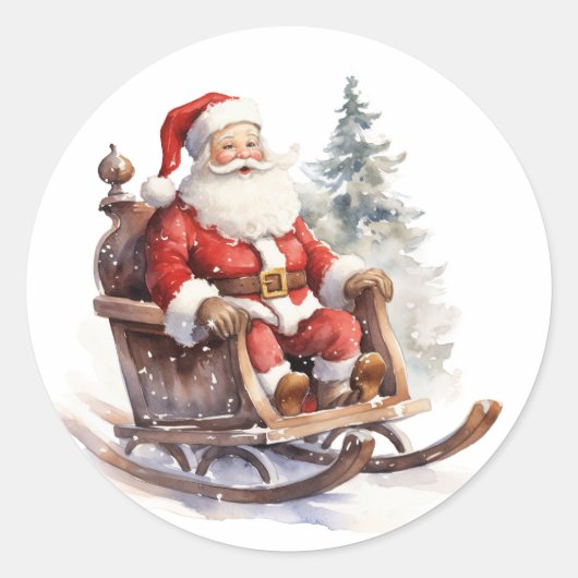 Sticker Rond Santa Clause (Devant)